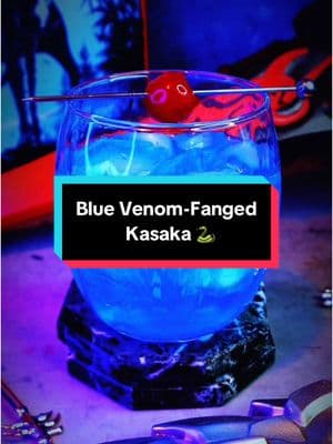 Blue Venom-Fanged Kasaka from Solo Leveling 🐍 - - - - #nerdytavern #cocktails #mixology #bartender #sololeveling #sungjinwoo #erank #hunter #anime #crunchyroll #aleksle #arise #weakesthunter #shadowmonarch #snake #bluefangedkasaka #sololevelingseason2 @Aleks Le @crunchyroll @Finest Call @Ocean Spray Inc. 