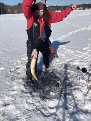 #icefishing with all of you made today great. Catching my PB for #pickerel and #whiteperch in #newhampshire was #priceless #xo #fyp 