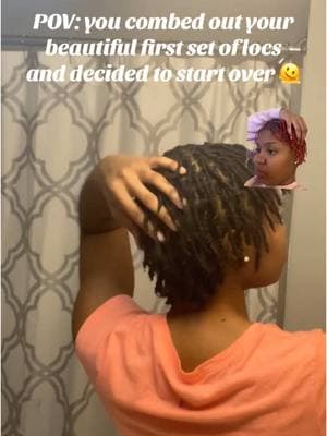 To be fair they were too small for me 😅 retwist was crucial 💀 #fyp #locs #imnotcryingyouare 