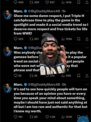 @Marc. Idk if you’re serious or not but this ain’t the way brotha #bigdaddymarc #timetoplaythegame #WWE #wrestling #wrestlingfan #react #reaction #wwe2k24 #ishowspeed #tripleH #hhh #freetickets #thoughts #mybrotha215 #santizap 