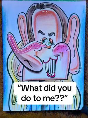 “What did you do to me?” Hahaha #caricature #whativedone #reaction #reveal #funny #laugh #lol #drawing #nomercy 