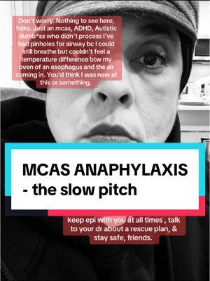 When it takes you longer than it should to catch the slow pitch. #mastcellactivationsyndrome #mcas #mastcell #anaphylaxischeck #ansphylaxis #allergicreaction #epi #epinephrine 