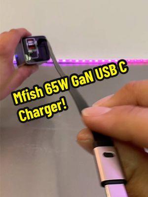 Check out the Mfish 65W GaN USB C Charger! This compact travel charger features a retractable Type C cable and dual ports, perfect for fast charging your MacBook, iPhone, Galaxy, and more. #Mfish #GaNCharger #FastCharging #USBTypeC #TravelCharger #TechEssentials 