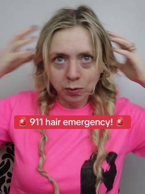 Another hair emergency 😅 #heatlesscurls #hairemergency #quickhairstyle #hairhack 