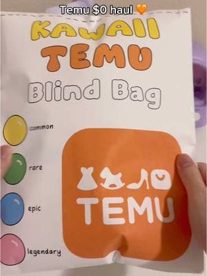 temu blind bag 🧡 Temu $0 items code: dwt8777 to get $0 items and  in bi0 (app new users only with qualifying orders,T&Cs apply) FREE shipping and FREE returns #temu#temumethod #temucodes #blindbag #DIY #temudealcode #temuhaul #temufinds #viral #fypage#temufashion#temufamily #asmr #unboxing #kawaii #craft #papercraft