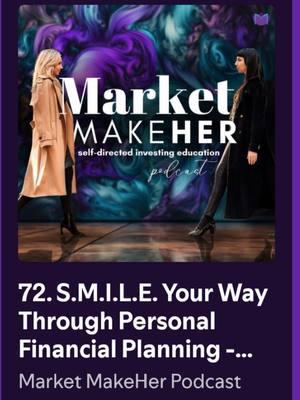 In episode 72, we start a new quarterly financial planning series with a fun BINGO style vision board activity to help you set smaller goals that you can stick to that help you reach your larger money goals! It’s personal finance - gamified.  Check out the episode and get that free SMILE card download. We’ll be checking in every quarter to make sure we’re all staying on track!  Tag us @marketmakeher if you want to share your financial SMILE board with us ✨ 🎧 Streaming in all the podcast places - see links in profile 🔗  Who Are We? 🌞🌚 @Jess | IG: @jessinskip_ is a finance expert with 15 years of investing industry experience (10 of those years licensed) and she teaches her friend and beginner investor @Jessie DeNuit 🌚| FinLit Witch complex investing topics in a relatable way - from “Her” perspective. We demystify the stock market, break down the jargon, and make #financialliteracy available to all self-directed investors. 💜🩵 Disclosure  @marketmakeher is for educational purposes, not advice. Investing involves risk. We will never DM you and ask you for money or tell you what to invest in specifically.  #financialliteracy #personalfinance #marketmakeher #investingeducation #financialgoals #moneymindset #quarterlyfinancialchallenge #personalfinancetips 