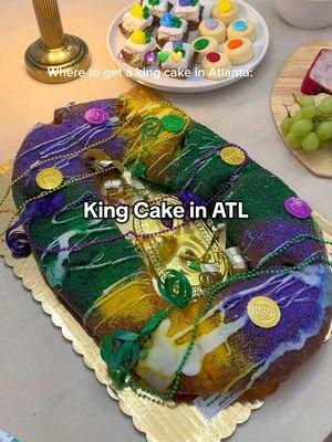 PSA: Henri’s Bakery is serving king cakes in ATL! 💚🔮📿✨🎉 #kingcake #atlantakingcake #atlanta #atlantabakery 