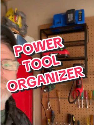 If you want to get your tools off of your work bench and free up some space, check out this tool organizer! #fyp #foryou #tool #toolorganization #toolstorage #manstuff 