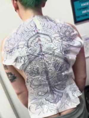 #backpiece #ornamental #tattoosbytiffany #mansfieldohio #enviousink #femaletattooartist #ohiotattooartist #properaftercare #propersponsoredartist @FK Irons @Stencil Stuff @Skin & Ink Magazine #inkedaf