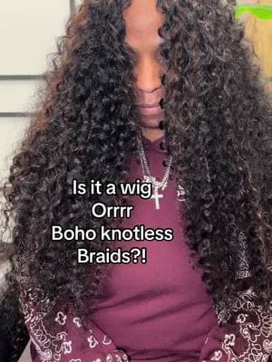 Is this a wig?!?! Orrrr Does she have boho knotless braids?  #houstonbraids #houstonbraider #bohobraids #boraborabraids 