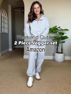 ✨Warm comfy Amazon 2 piece jogger set perfect for weekends, kids sports, lounging, travel ✈️ 🔗 Link is in the first comment in the comment section OR Click the link in my bio > Shop my Reels & TikToks For reference: I’m 5’1”, 109lbs Size small in light grey and apricot #joggeroutfit #joggerset #amazonfinds  #amazonfashion #comfyoutfit #casualstyle #casualoutfit  #OOTD #momoutfit #momstyle #traveloutfit  #winterstyle #winteroutfit  #outfitinspo  #outfitreel #fashionreels