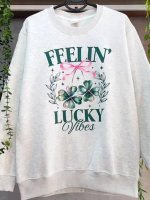 Feelin Lucky Vibes Shirt #saintpatricksday #shamrock #irishday #luckysweatshirt #stpatricksday #stpatricks #feelinluckyvibes #fyp 