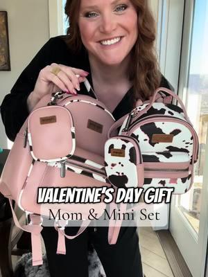 Ok this mommy and me @Wrangler backpack bag set is sooo cute and will make the perfect Valentine’s Day gift! #wrangler #wranglerbackpack #cowprintnails #cowprinteverything #mommyandme #ValentinesDay #valentinesdaygift #tiktokshoploveatfirstfind #tiktokshopjumpstartersale #backpack 