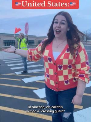 Replying to @jazzkirby Bringing back the Wacky Arm Lady to introduce my new FAVORITE British term!! 😂🇬🇧 @imjoshfromengland2  #unitedkingdom #unitedstates #uk #usa #ukvsusa #british #american #britishvsamerican #crossingguard #lollipoplady #funny #humor #funnyvideo 