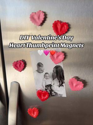 How cute is this craft? I wanted to make heart thumbprint molds and decided to add magnets for a fun twist! Such a fun craft to do with  babies & toddlers ❤️ #crafts #DIY #ValentinesDay #heart #magnet #artsandcrafts #toddler #baby #diyproject #thumbprint #fyp #foryoupage #creatorsearchinsights #explore #valentine #hearts #mom #firsttimemom 