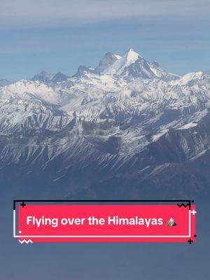 Mount Everest, is that you? 🏔️ Incredibly lucky to have the rare opportunity to fly over the #Himalayas en route to #Kashmir, which is now open for tourism and safe to travel to after years of being in militancy. #planetravels #mountainlovers #visitindia #indiatravels #inflight #kashmir #flying #traveltok #traveltiktok  