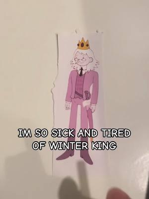 Burn burn BURNN (ignore that’s he’s pink I’m really low on ink) #adventuretime #fionnaandcake #winterking 