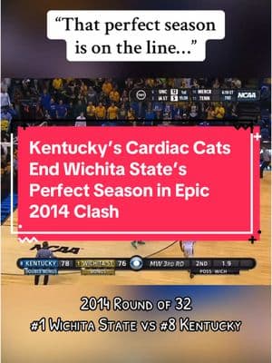 2014 Round of 32 - Kentucky’s Cardiac Cats end Wichita State’s perfect season in epic clash #MarchMadness #ncaatournament #ncaabasketball #collegebasketball #cbb #ukbasketball #kentuckywildcats #bbn #jamesyoung #juliusrandle #wichitastateshockers #cleanthonyearly #ronbaker #fredvanvleet #upset #epicgame #crazyending 