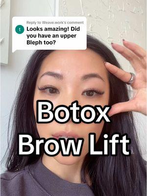 Replying to @Weave.work no bleph or surgical brow lift! This was achieved with Botox as well ☺️ #botoxbrowlift #browlift