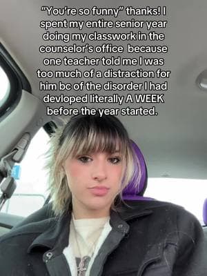 Nvm the fact I had no idea what my body was doing to me, I was so scared of annoying or distracting my classmates after that, I literally avoided them at every chance. Every single class I sat in that office and just zoomed or had the papers brought to me. Basically learned it on my own. #fyp #foryou #trend #tics #trending #youresofunny 