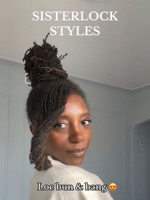 One of my favorite loc styles there is! #locstyles #locbang #locbun #sisterlocks #sisterlocksjourney #sisterlocstyles #microlocstyles #locstylesforwomen #locstyles 