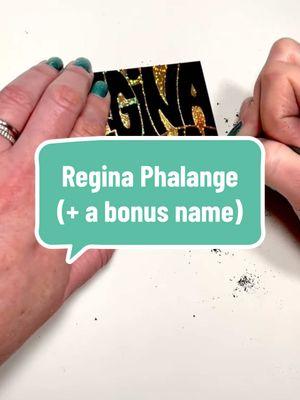 An oldie but goodie.  Who remembers this?  And who saw the bonus name?  #reginaphalange #letteringideas #namerequest #scratchart #onthisday 