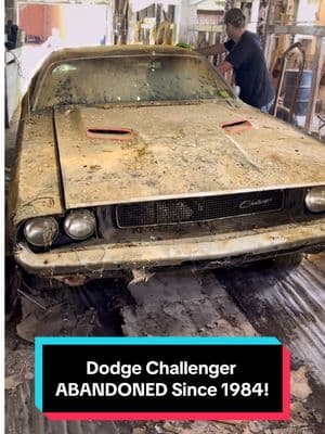 1970 Dodge Challenger Found Abandoned Since 1984! #wddetailing #detailing #carwash #carcleaning #satisfying #satisfyingvideos #barnfind #fyp #abandoned #cardetailing #pressurewashing #asmr #trending 