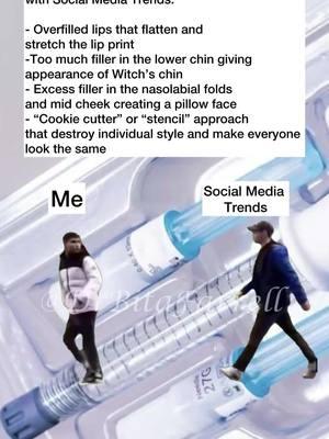 Some aesthetic trends are destroying individual style.  It’s better to look like the best version of yourself than to look like everyone else.  Don’t blame the fillers! Filler can make you look refreshed when done right.  #overfilled #pillowface #filler #russianlips #drbitafarrell #naturalaestheticscenter 