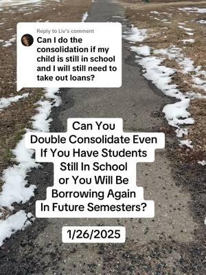 Replying to @Liv Double Consolidating while Your Students Are Still In School - Can You Do It?? #studentloans #studentloandebt #studentloanforgiveness #studentloan #parentplus #parentplusloan #parentplusloans #doubleconsolidation 