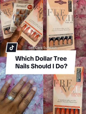 These @Dollar Tree Press on nails are everything!! #dollartreefinds #dollartreenails #dollartreebeauty #selfcaresundays #selfcareroutine #selfcaretok #nailtok #pressonnails 