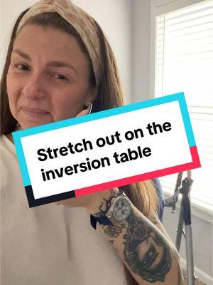 My back has been hurting a lot lately, so I stretched it out using my inversion table and now I feel amazing! #inversiontable #inversion #stretch #soreback #backstretching #holistic #over40 #foryoupage #foryou #fyp 