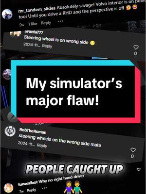 My simulator’s major flaw has been discovered!!! . #Volvo #volvos60 #simrig  #nohesi #simracingrigs #drivingsimulator #simracingrigs #simracing #assetocorsa #simsetup #gaming  #nohesigg #pascoezpullit #goodyearshoes #goodyearfootwear 