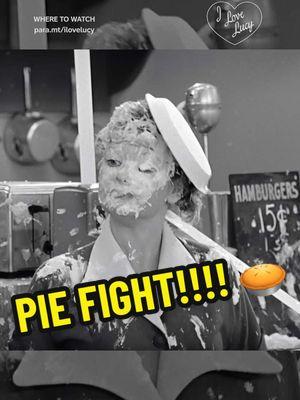 PIE FIGHT!!!! 🥧  #ilovelucy Now Streaming on #PlutoTV and Paramount+ #lucilleball #classictv #1950s 