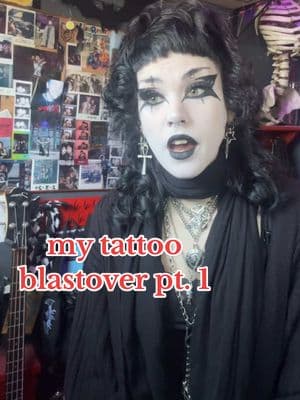 a blast over IS NOT a cover up (I talk about it more on yt so if you have any tattoo related questions ask them before I finish that edit) #blastover #tattoos #tattooblastover #gothtattoo #gothic #gothstyle #gothaesthetic #newjersey #nj #tattooartist #gothmakeup #tradgoth #multisessiontattoo #tradgothmakeup 