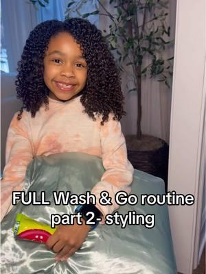 ✨FULL Wash & Go routine Part 2- styling ✨  . . #curlykids #washandgoroutine #theorjifamily #washandgo #curlyhair #hairtips #washroutine #fyp #tutorial #hairtutorial 