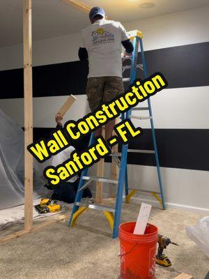 Wall construction #contractor #interiorpainting #remodeling #exteriorpainting #flooring #drywall #bathroom #bedroom #florida #orlando #clermont #minneola #groveland #montverde #remodelingahouse #freeestimates #homeimprovement