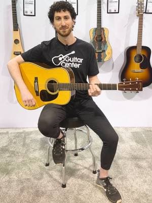 Got a need for speed? @billystringsofficial's Signature @martinguitar D-28 brings together a shorter scale length, custom nut width and more unique features tailored to Billy's energetic playing style! Get yours at the link in our bio. #guitarcenter #acoustic #guitar #guitarist #namm2025 #martinguitar #billystrings