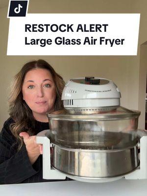 RESTOCKED!!!!!! This is the best air fryer I’ve ever owned!! Simply goes in this dishwasher and comes with extra shelves. Grab one while you can! #airfryer #glassairfryer #airfryerrecipes #glassairfryer #largeairfryer #16quartairfryer #airfryertiktok