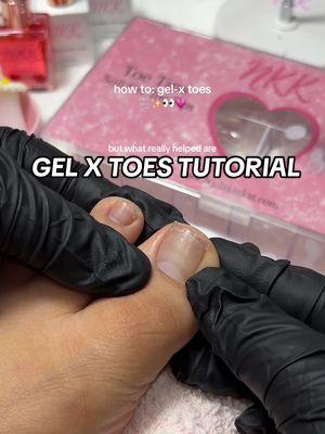 gel x toes tutorial 🫧 using @NailzKatKat 💕 CARMZ30 #pedicuretime #pedicure #gelxtoes #diypedicure #nailzkatkat #SelfCare #diypedicureathome #athomepedicure 