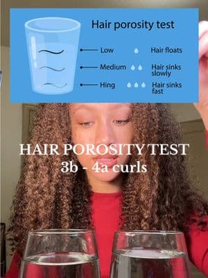 Hair Porosity Test | Results indicate that I  low porosity hair. I let it sit for about for about 3 more hours to confirm and it stayed afloat. #hairporosity #lowporosityhair #lowporositynaturalhair 