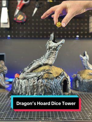 This dice tower is a HUGE support-free 3D print, but so worth it in the end! 🎲🐉 #3dprinting #dicetower #dnd 