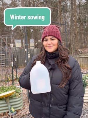 Winter sowing is by far the easiest way to get a head start on your garden even in the winter- yes even if it’s snowing! With this method, we mimic/hijack nature, providing a toasty greenhouse environment for seeds to start even if the outside temps are still too cold. I love to use this method to get ahead with cold tolerant spring crops and perennial flowers. Are you winter sowing?  #gardeningtips #wintersowing #growagarden #gardenwithme #gardeningtiktok #gardentok #fyp 