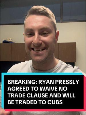 Breaking: #Astros will trade #RyanPressly to #Cubs pending medicals. Pressly has agreed to waive his no trade clause. 20 year old Colombian RHP Juan Bello will come to Astros, multiple sources tell me #MLB #baseball #fyp