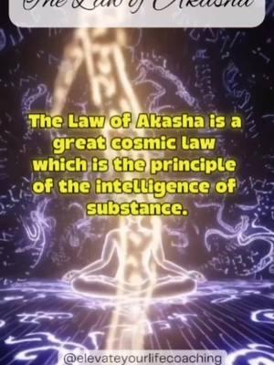 The Law of Akasha is a great cosmic law which is the principle of the intelligence of substance. #akashicrecords  #cosmiclaw #spiritialawakening #spiritialtiktok #akasha #sanskrit #fyp #forypurpage #space #universal #universallaw #memory #spiritualpractices 