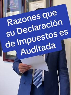 Razones que el #irs selecciona su declaracion de #taxes #impuestos para una #auditoria #llc #negocios #cpa #corporaciones #contador #taxtips #accountant 