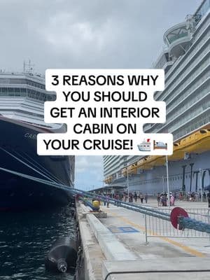 HOT TAKE 🔥: Skip the balcony cabin and save money on your cruise by going with an interior cabin! Here are three reasons why you should consider it. 🛳️  #noshipsgiven #cruise #cruising #cruiseship #cruiselife #cruisingcontent #travel #royalcaribbean #msccruises #interiorcabins #cruisetips 