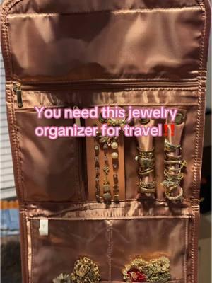 Best jewelry organizer for all your travels! ✈️ #creatorsearchinsights #travel #packingtips #jewelryorganizer #jewelry #tiktokfashion #travelmusthaves #blackgirlluxurytiktok #newbellabags #foryou #viralontiktok #TikTokShop #tiktokshopfinds 