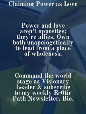 Subscribe to the Er0tic Path Newsletter with the link in my bio. Releases every Monday.  Amor Fati #MissionDriven #VisionaryLeadership #Womanhood #Authenticity  #FullPower #Wealth 