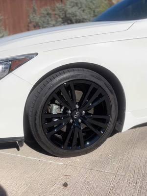 Infinity Q50s Color Change On Wheels 🛞⚫️ . . . Have Any Curbrashes On Ur Wheels Bothering You? 😕Or Wanna Do A Color Change?  Give Us A Call And We Will Get That Fixed For You! 🫱🏼‍🫲🏻 WE ARE MOBILE ❗️214-529-9630 📲 #dfw #wheelrepair #onsiteservice #colorchange #wheelspainting #friscotx #infinity #capcut 