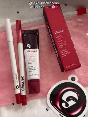 black cherry balm dotcom 🫶 #glossier #glossierhaul #balmdotcom #glossiermakeup #makeupunboxing #makeuphaul #newmakeup #blackcherry #lipbalmaddict #lipcombo #pinkaesthetic #girlymakeup  #blackcherrylipstick @Glossier 